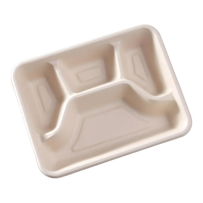 DISHJOY Biodegradable Multi-Compartment Sugarcane Takeout Boxes