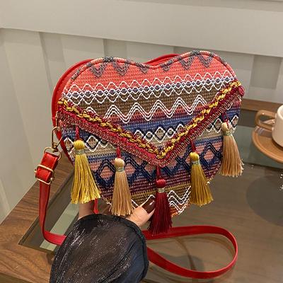 High-end Textured Woven Bag for Women New Trendy Crossbody Bag for Women Ins Niche Tassel Shoulder Bag for Women