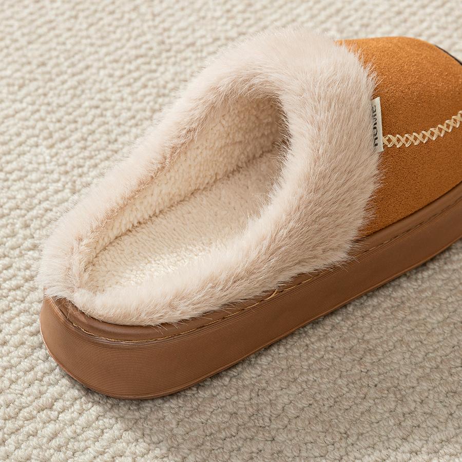 Platform Fluffy Women's Slippers Home Winter Plush Luxury Designer Woman Shoes Flat Trend Indoor Casual Fuzzy Fur Slides Elegant