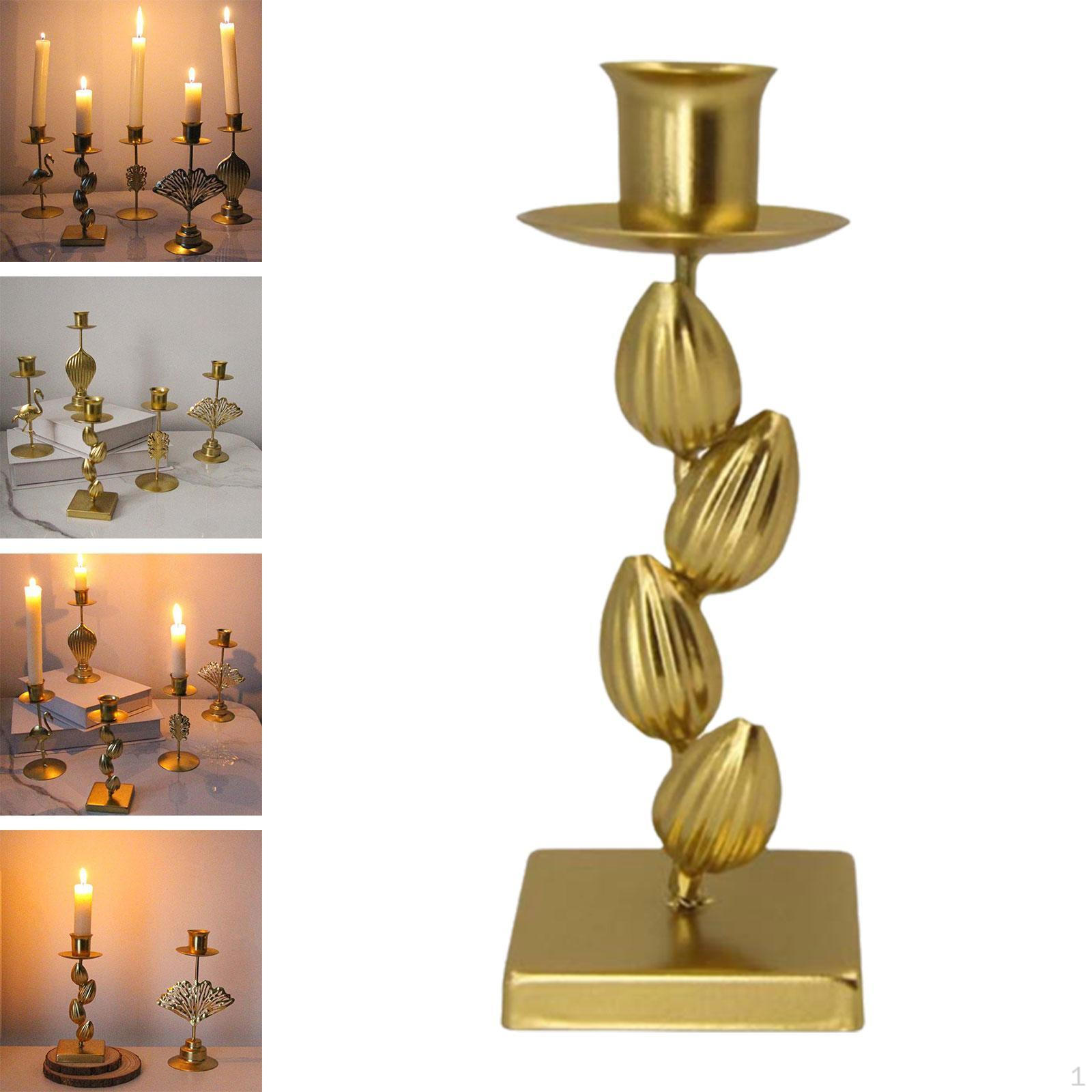 

Конічний свічник Канделябр Камін Різдвяний залізний свічник Свічка Підставка для новосілля Wheat Ears