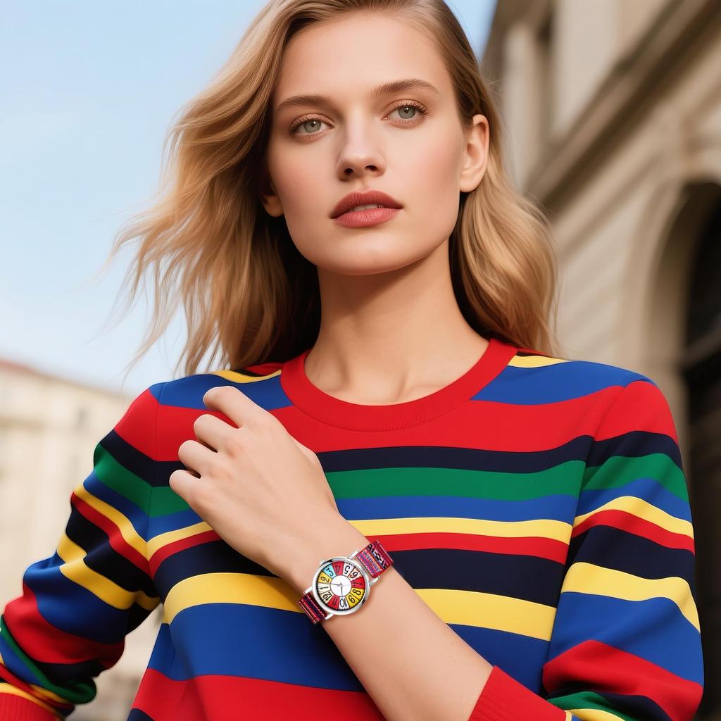 Round Wristwatch with Braided Strap and Waterproof Bohemian Floral Genuine Casual Analog Quartz Adjustable Stylish Popular Fashion Watch Perfect Gift