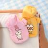 Cat and Dog Clothes for Autumn and Winter, Made of Milk Silk and Flannel, with a Cute Dog Print Hoodie and Drawstring Buckle