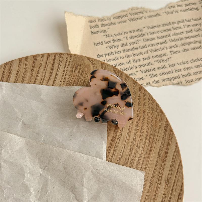 2024 French Heart Mini Hair Claw Clip for Women - Spring/Summer Headwear