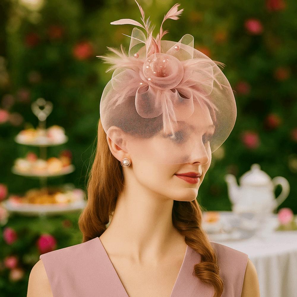 Luxury Small Top Hat Headband Retro Wedding Head Hoop Sweet Bridal Headband  Tea Party