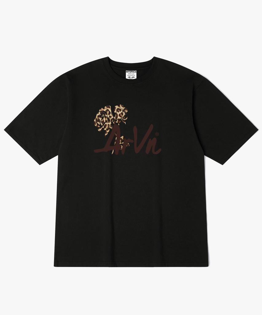 Aleubenkeulleob Arvn Leopard Rose Short Sleeve T-Shirt