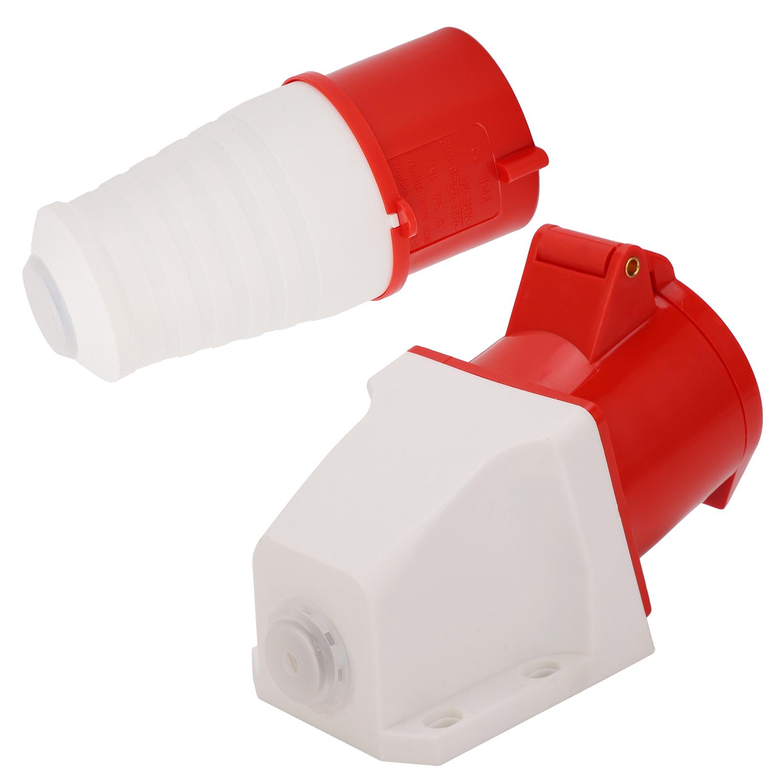 

Plug Connector Set 32AMP 5Pin 3P+N+E Waterproof Industrial 3 Phases 220380V 240415V