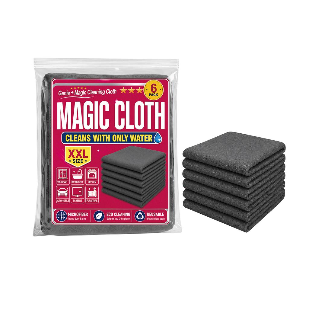 Schoonmaakdoek microvezel absorbeert water en pluist niet gemakkelijk, keukenhuishouden, glas, auto schoonmaken, multifunctionele schoonmaakdoek 6 stuks