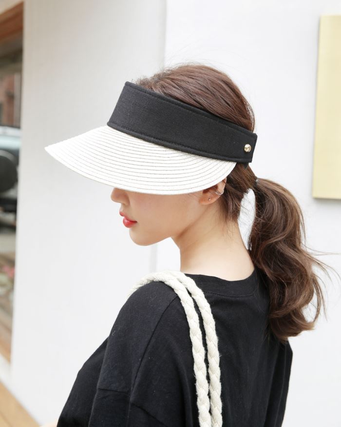 2026 Summer women casual straw hat Sun shade cap Lady female outdoor Holiday beach visor cap Large brim hat Gorros