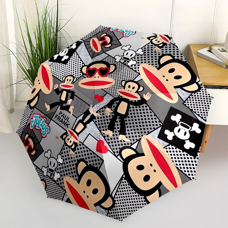 1pc Paul Frank Julius Monkey Pattern Umbrella with Plastic Handle,Suitable for All Seasons Home Travel Outdoor UmbrellaM1403