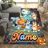 Halloween Trick Treat Customize Text Floor Mat Perfect for Game Room Outdoor Bedrooms Entryway Anti-slip Rug Office Home Decor
