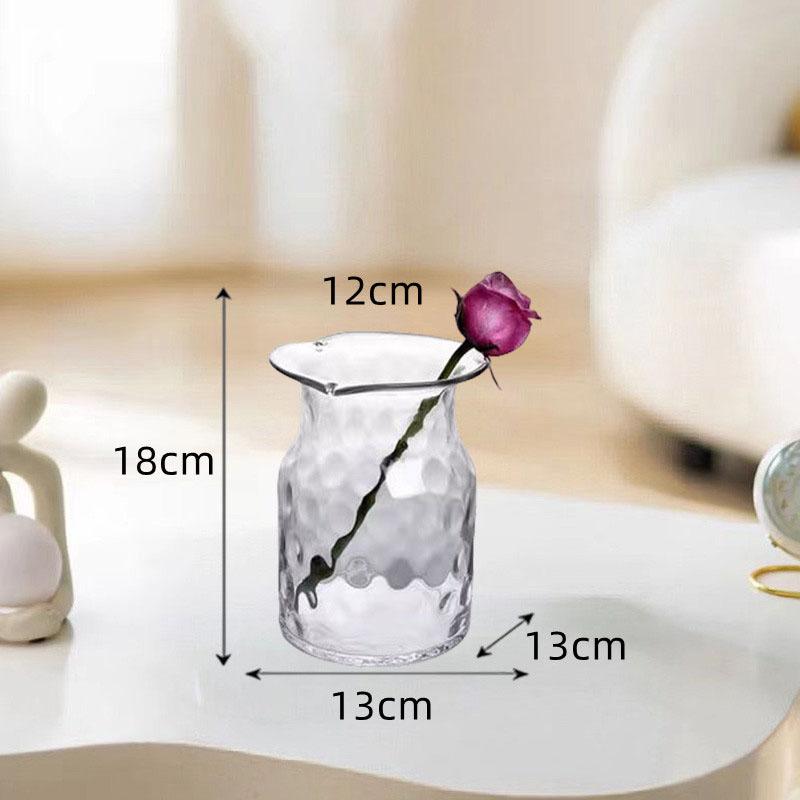 Creative Nordic Light Luxury Style Art Ice Point Shaped Durable Glass Vase for Modern Home Decor and Wedding Occasions