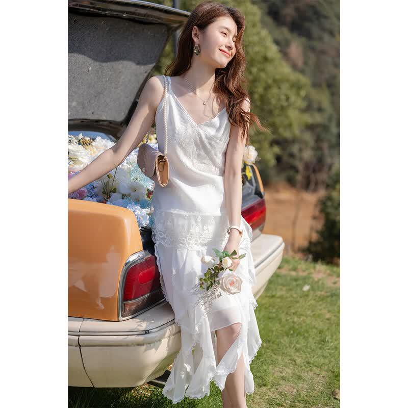 Women s Lace Camisole & Skirt Set S