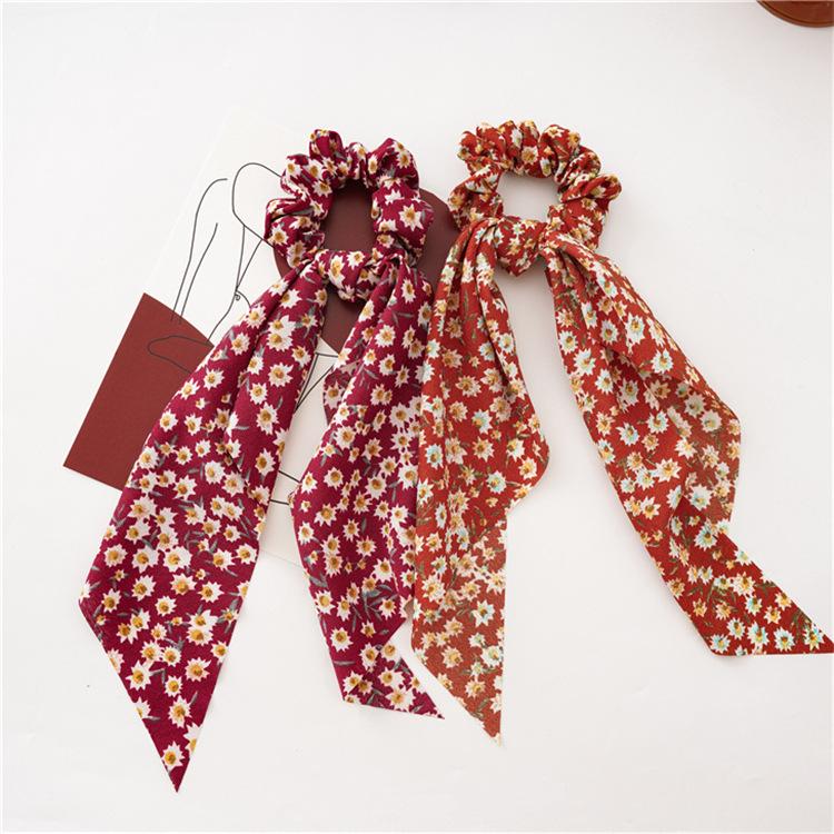 Classic Polka Dot Scrunchies Large Hair Tie for Women Aesthetic Vintage Style Ponytail Holder