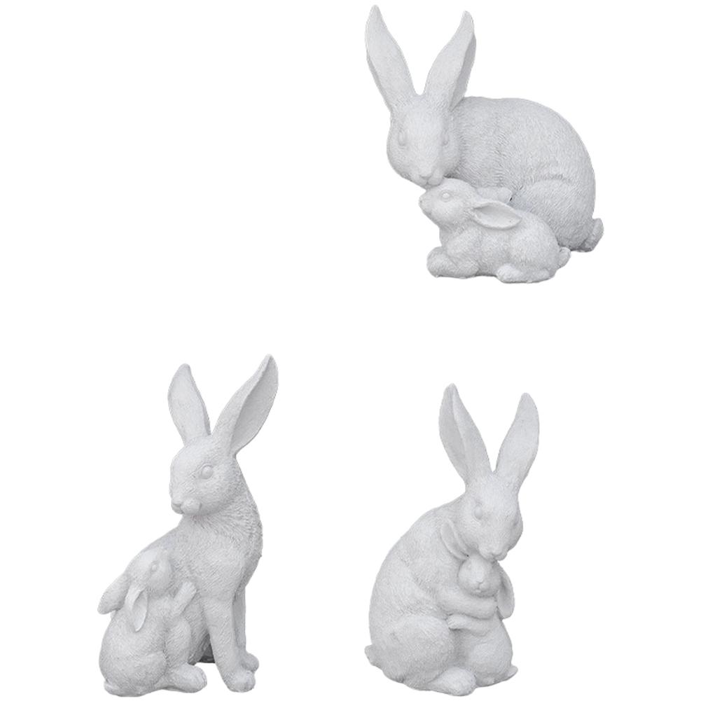 Vintage Rabbit Decor Nordic Rabbit Statue Resin Rabbit Ornament