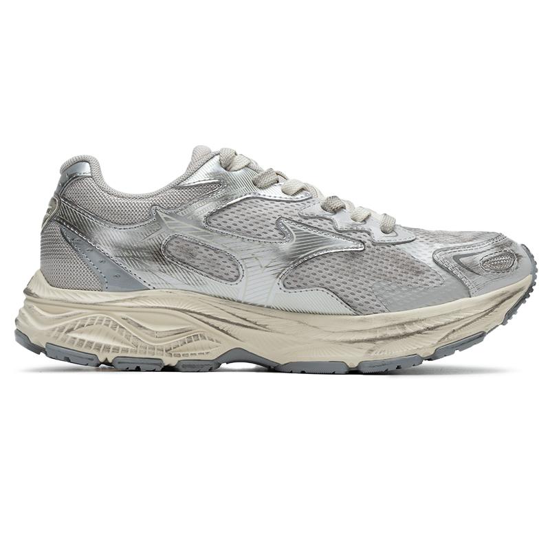 Mizuno Racer S Vintage Grey Silver Unisex Sneakers D1GH223518
