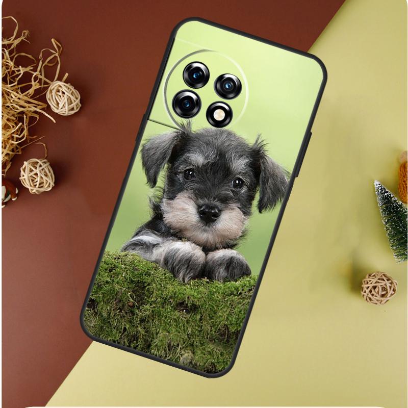 Schnauzer Puppy Dog For OnePlus 13 13R 12 12R 11 9 10 Pro 8T 9RT 10T 10R Nord 4 CE 2 3 Lite N20 N30 Phone Case