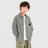 Duo Duo Jia Boy's Korean Style Black & White Plaid Long Sleeve Shirt