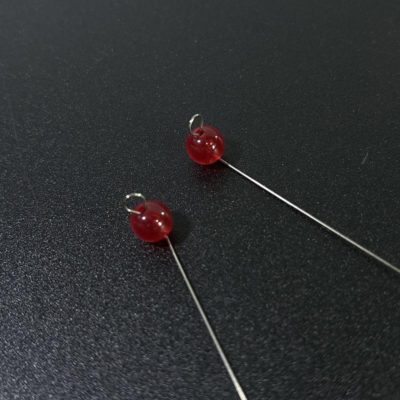 Stainless Steel Ice Fishing Wire Leader with Red Bead