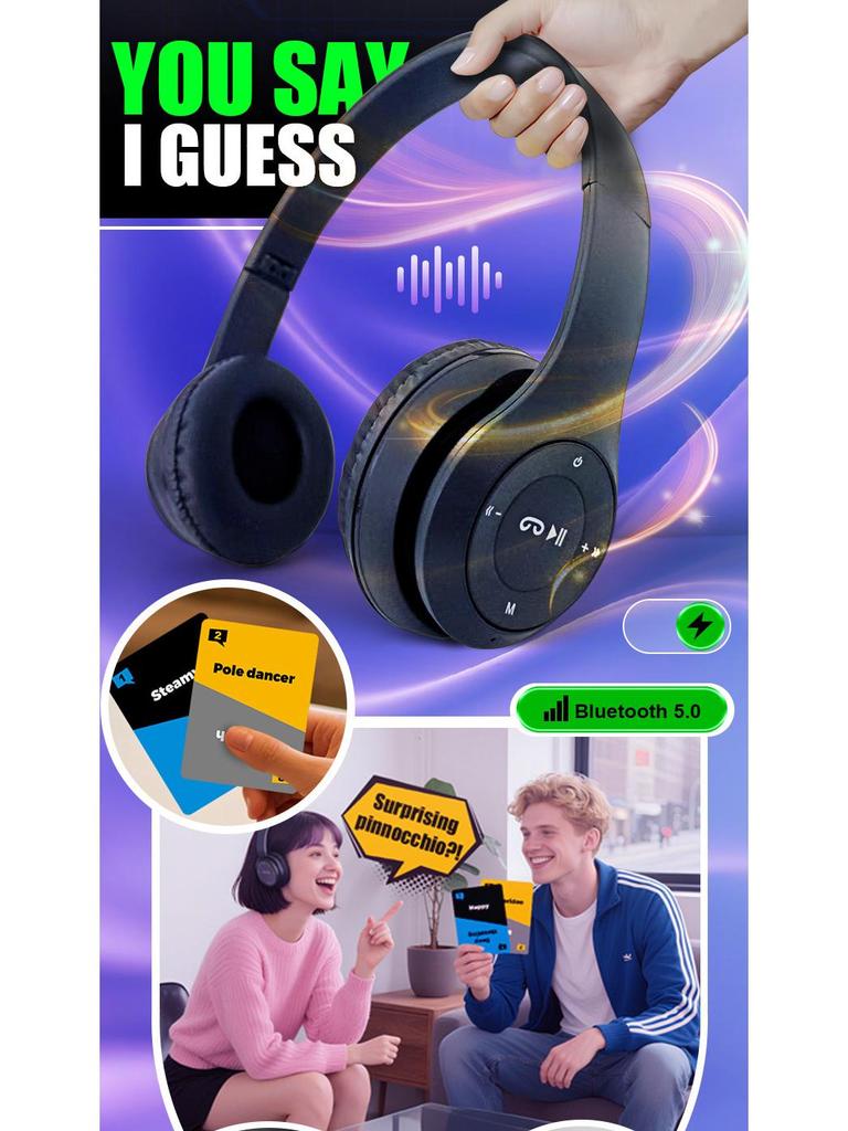 TK Hot Item: Party Card Battle Board Game & Headset - Parent-Child Challenge & Interaction