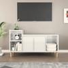 VidaXL TV Stand High Gloss White 100x35x55 Cm Engineered Wood 821174