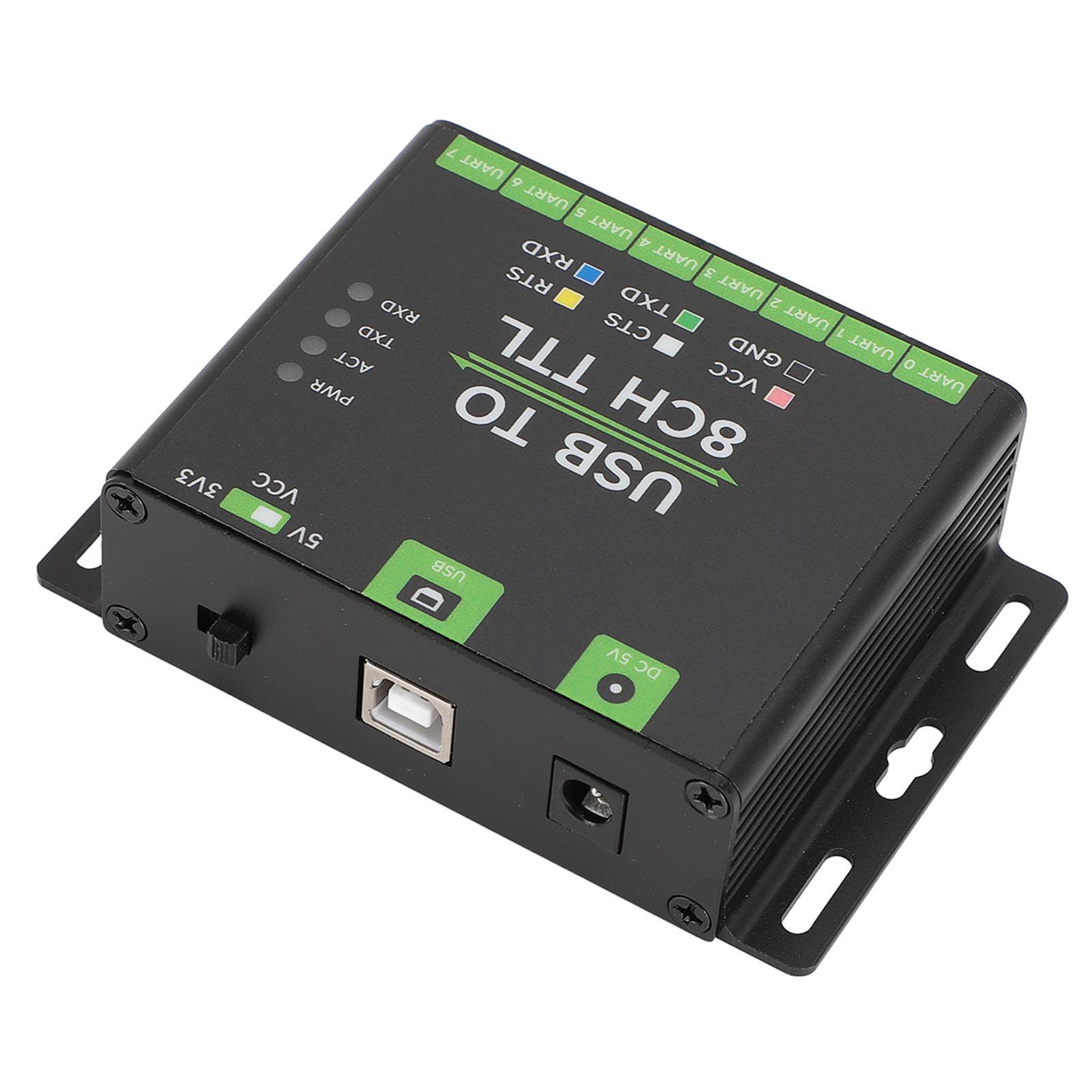 

Промисловий USB до TTL Конвертер Вбудований самовідновлюваний запобіжник та захисні діоди USB до 8CH TTL