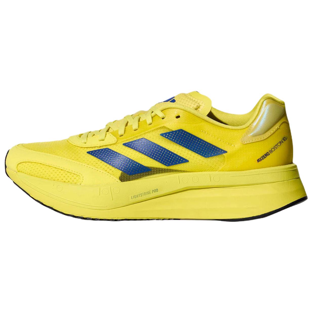 

Adidas Adizero Boston 10 Slip Resistant Coverage Low top Marathon Running Shoes Unisex Yellow Black KH7255 44