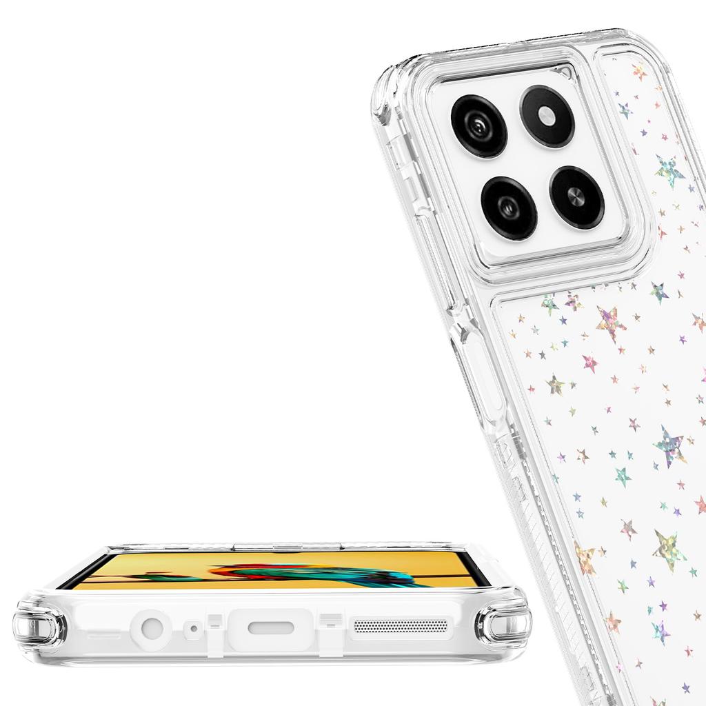 For ZTE Blade A35/A55 Case Clear Acrylic TPU Hybrid Phone Cover with Laser-printed Film