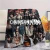 Chainsaw Man characterPrint Flannel Blanket, High quality Comfortable for All Seasons, Home Decor, Warmth and Comfort