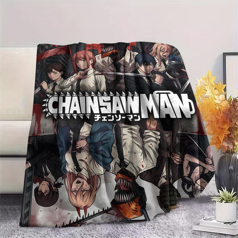 Chainsaw Man characterPrint Flannel Blanket, High quality Comfortable for All Seasons, Home Decor, Warmth and Comfort