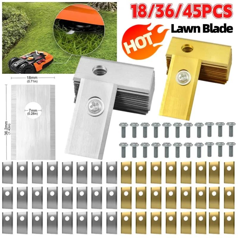 18-45PCS Grass Trimmer Blade Lawn Mower Replacement Cutter Piece for Worx Landroid Garden Robotic Lawnmower Cutting Blades Set