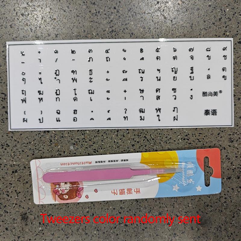 Thai Japanese Language Keyboard Stickers For Desktop And Laptop Computers Universal Type Transparent Side-Engraved Stickers