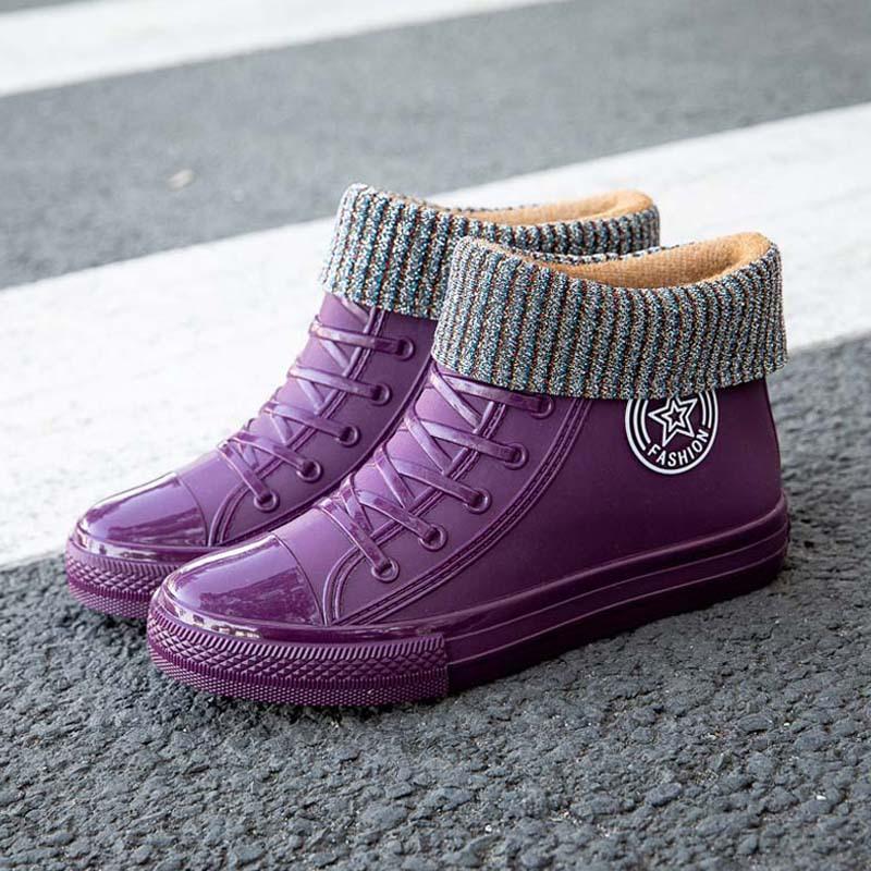 Новые женские водонепроницаемые короткие резиновые сапоги 41 — фото 10