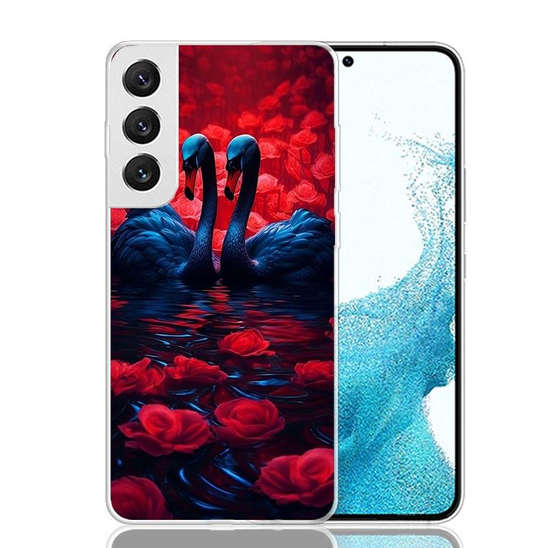 Black Swan Noble Phone Case For Samsung Galaxy S26 S25 Edge S24 S23 FE S22 Ultra S21 Plus S20 + Fundas Cover Coque Galaxy S25 S2