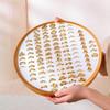 Luxury Metal Velvet Rings Earrings Organizer Ear Studs Jewelry Display Stand Holder Display Tray Home Decoration Display Cabinet