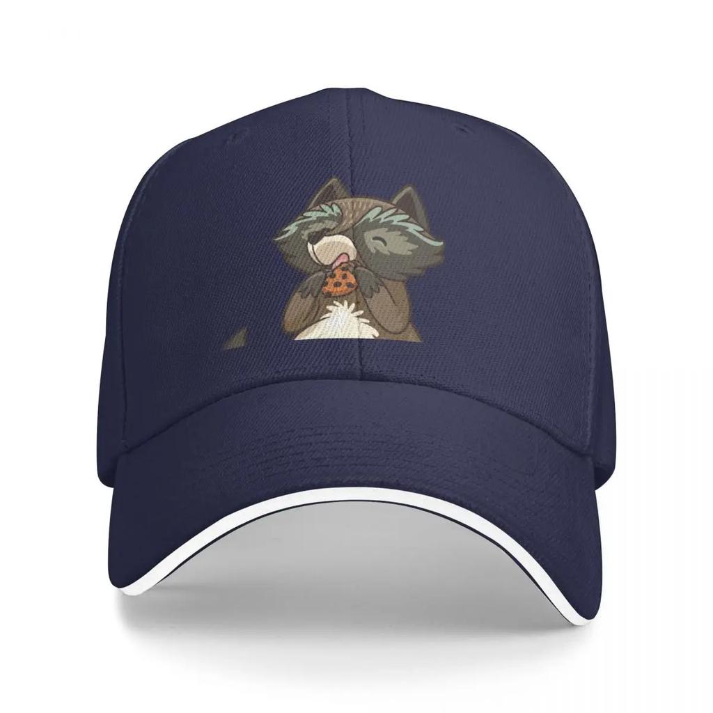 Funny little raccoon eating cookies Baseball Cap New In Hat hats on offer Hats For Men Womens
