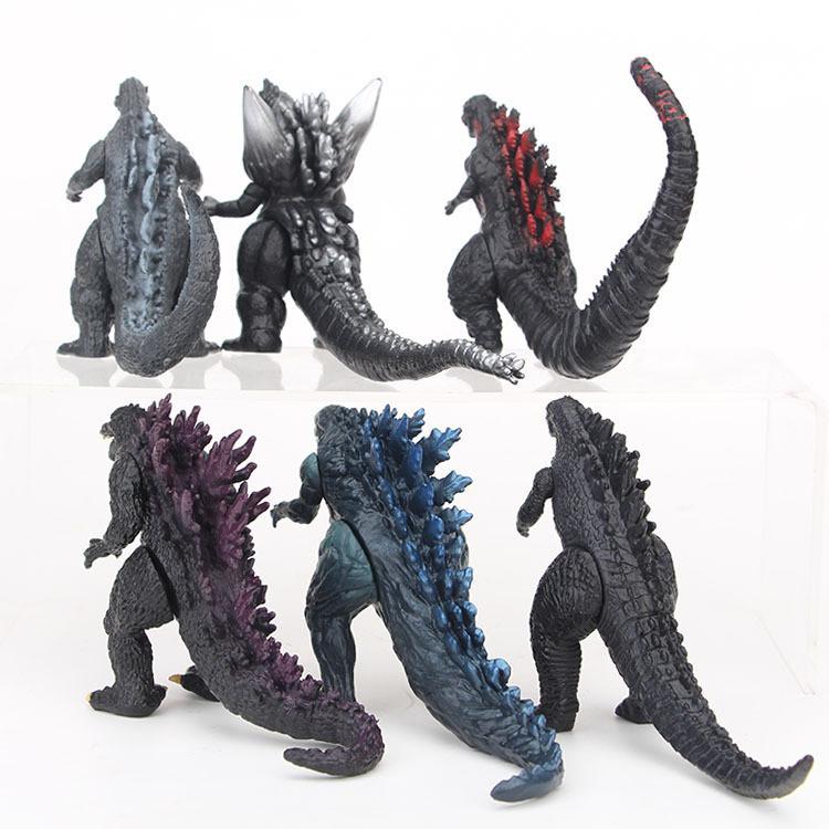 Atemberaubende Godzilla-Figur Modell Display Mit Sechs Farbenfrohen Designs Perfekt Für Sammler