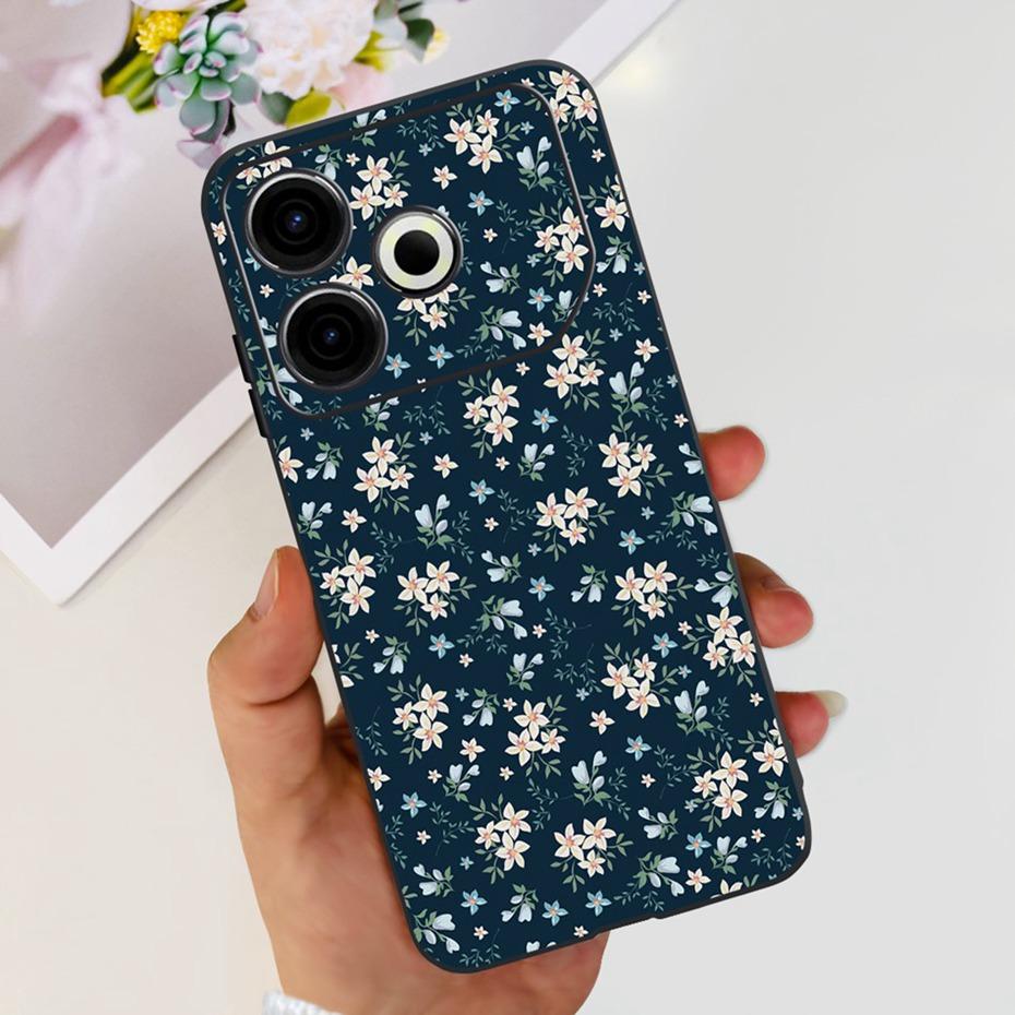 2024 Fashion Case For Tecno Pova 6 Neo Black Silicone Soft TPU Back Cover For Tecno Pova 6Neo 4G Phone Cases
