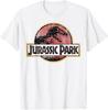 Jurassic Park Cracked Classic Vintage Logo T-Shirt