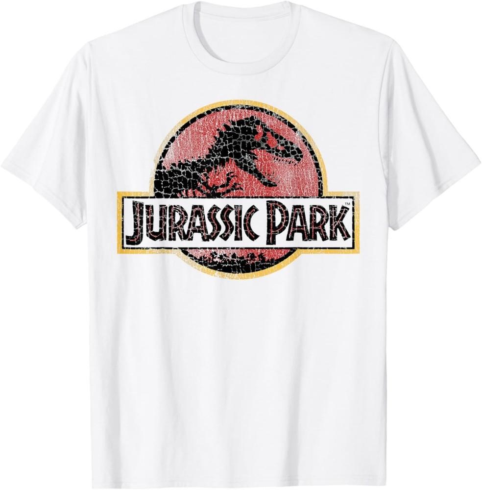 

Jurassic Park Cracked Classic Vintage Logo T-Shirt 4XL
