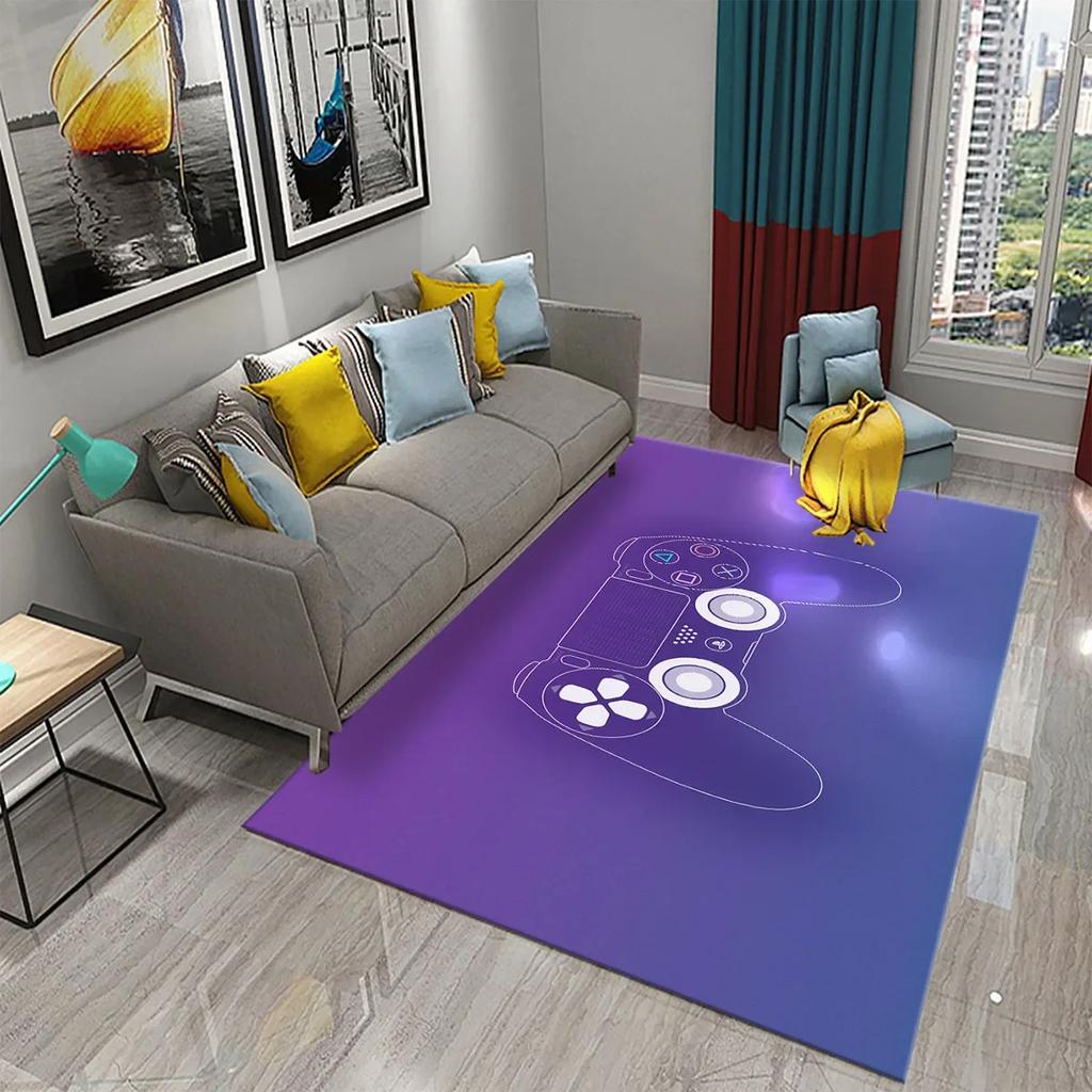 Anime Game Controller Children's Play Area Carpet Children's Game Floor Mat Cartoon 3D Pattern Living Room Decorative Carpet