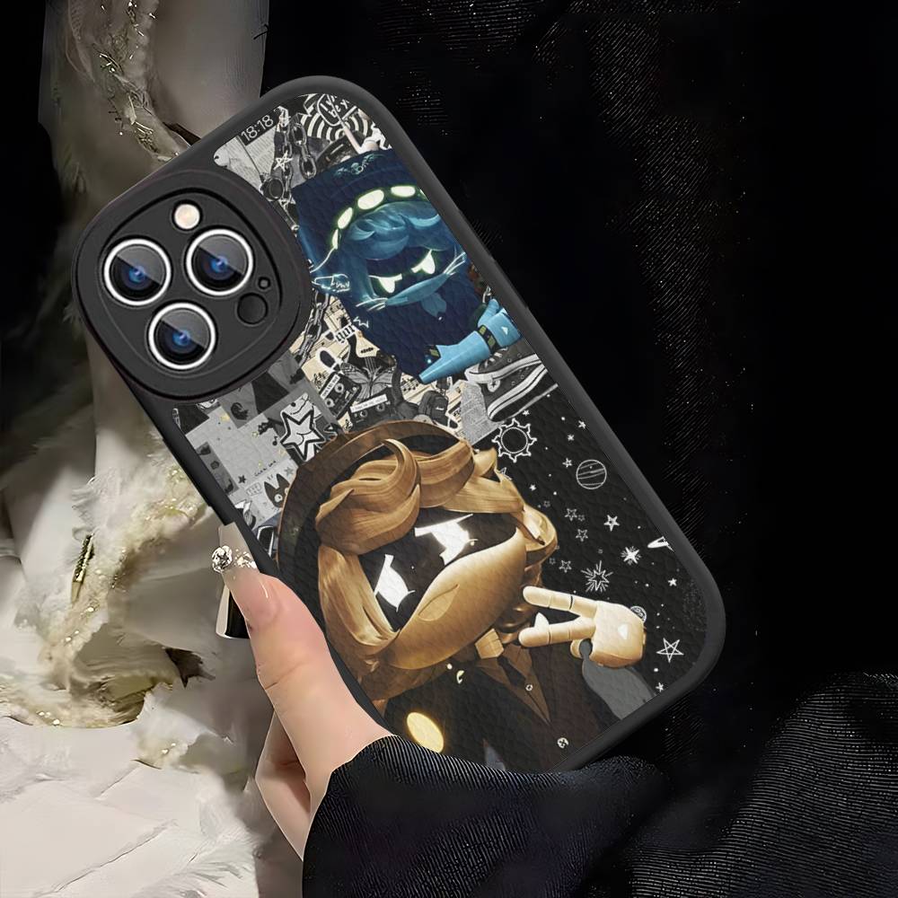 

M-Murder D-Drones Game Leather Phone Case For IPhone 16 15 14 Pro Max Plus 13 12 11 Silicone Cover iPhone 16 pro