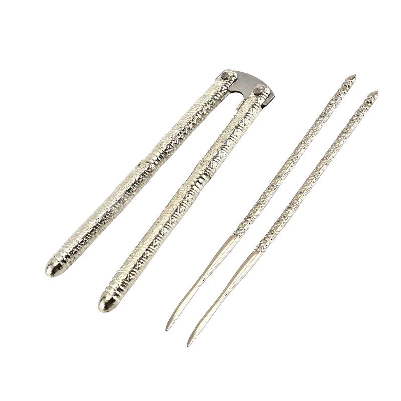Zinc Alloy Multifunctional Walnut Cracker - Kitchen Nut Dehusking Tool 1 Walnut Cracker + 2 Walnut Picks
