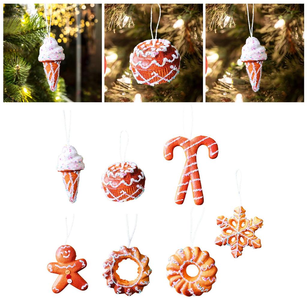 Christmas Tree Hanging Ornament Sweet Traditional Cute Christmas Decoration for New Year Birthday Themed Party Wall Home