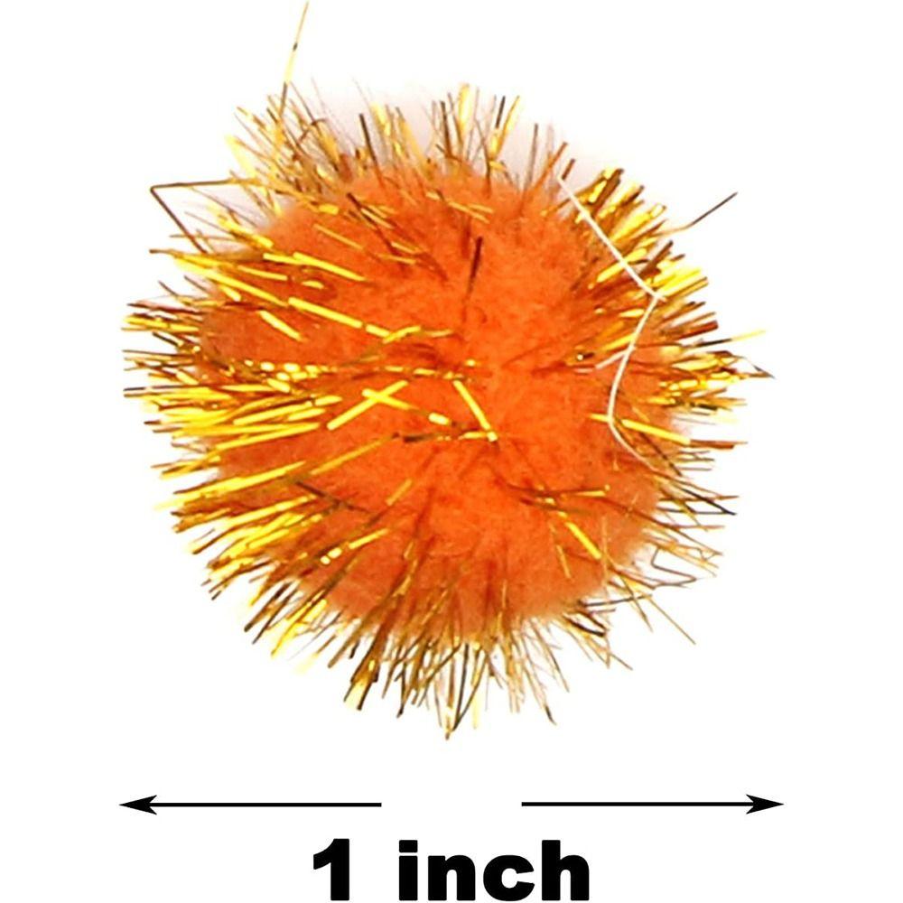50pcs Interactive Glitter Balls Indoor Pom Pom Balls pet Toys Cat Sparkle Balls Toy  Puppy
