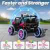 24V XL 2 Seater Ride on Toys Car for Girls, 2WD/4WD Switchable Off-Road UTV w/Long-Endurance Battery Power, 3-Speed Remote Contr