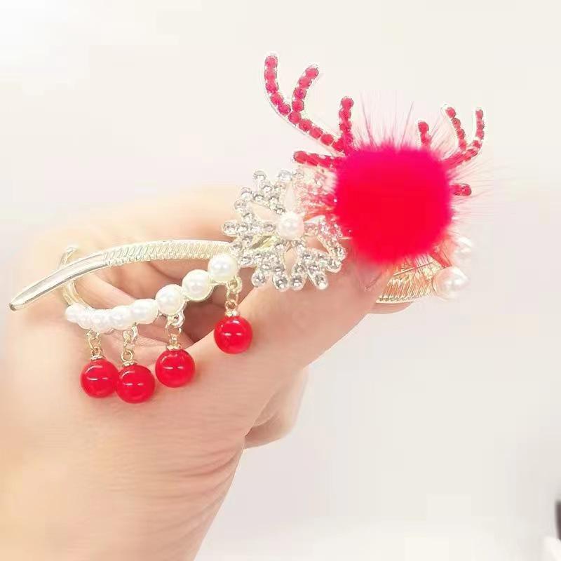 Elegant Reindeer Antler Hair Clip – Stylish Hair Accessory for High Ponytails