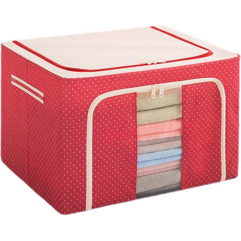 International Oxford Cloth Foldable Storage Box with Steel Frame - Ideal for Wardrobe, Toy Organizer, or Clothes Storage.