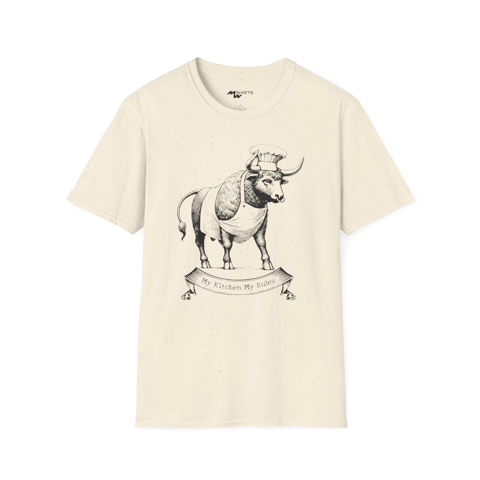Taurus Chef T-Shirt: Copper Engraving, Zodiac Foodie Gift 4XL