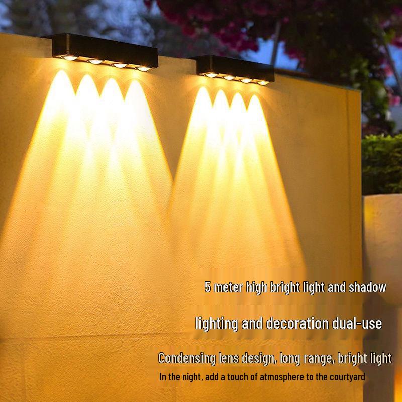 Waterproof Solar Wall Light - Outdoor Courtyard & Garden Decorative Spotlight