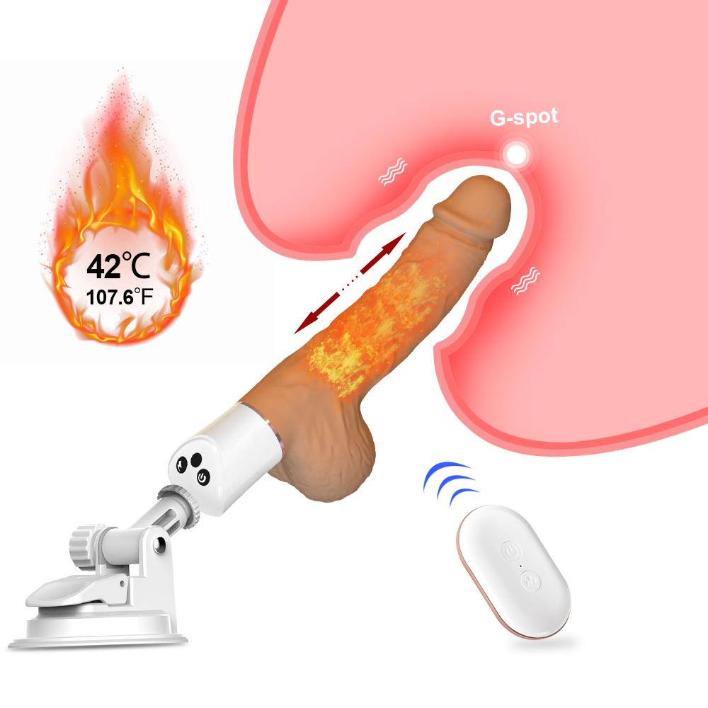 Sexuální stroj pro ženy Výkonné automatické zatahovací dildo Vibrátor Dálkové ovládání Orgasmus Love Gun Machine Sexuální hračky pro dospělé 18
